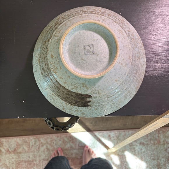 Japense Sakura Hand-Painted Cherry Blossom Ceramic Bowl Pale blue - Picture 7 of 8